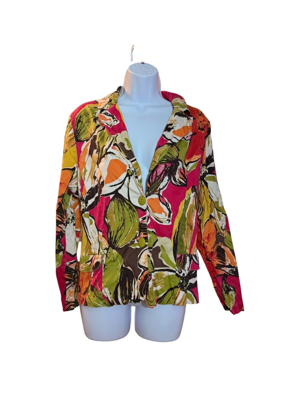 Joanna Stretch Floral Blazer Jacket in Vibrant Colors
